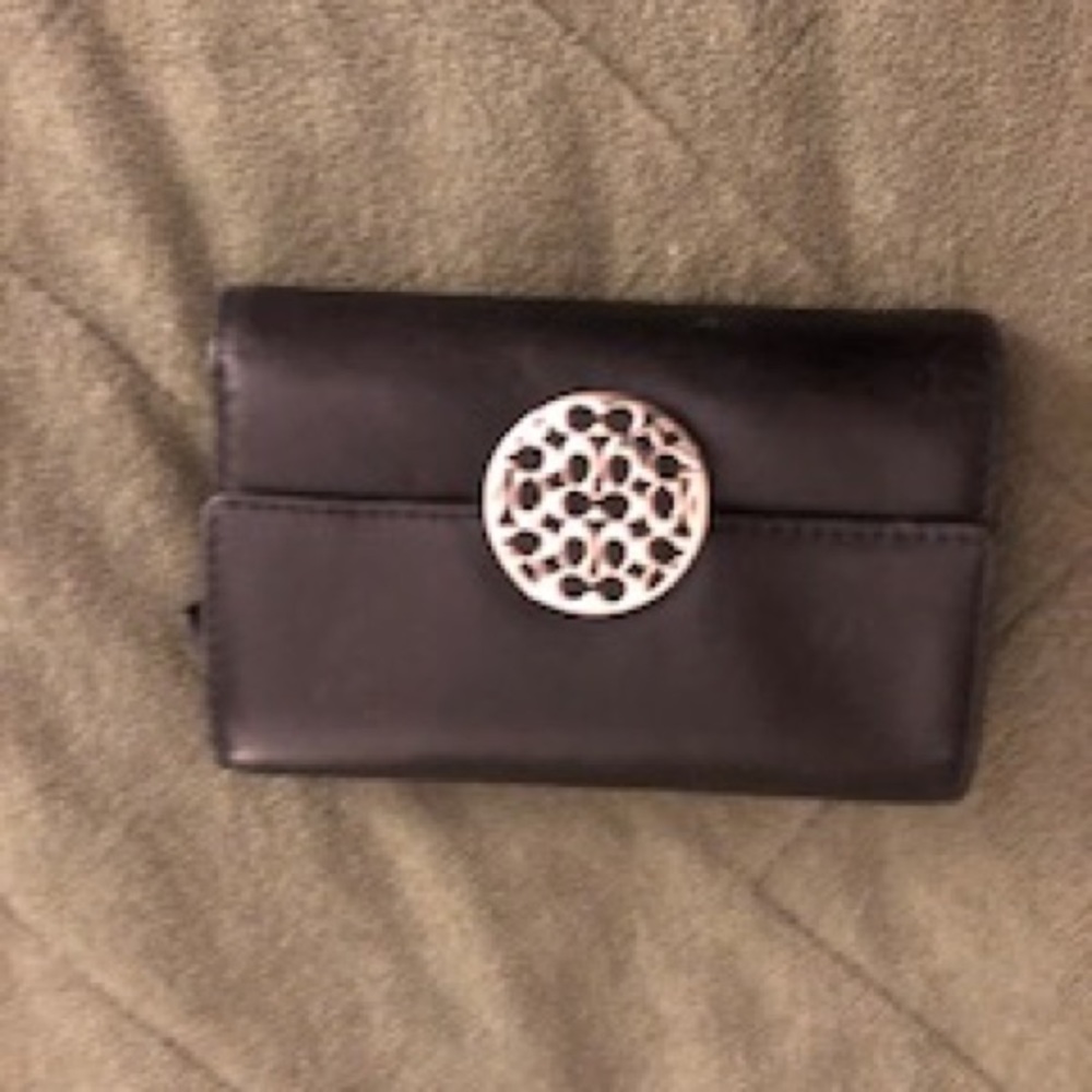 2 Alexandria wallets one in black & 1 in cream
